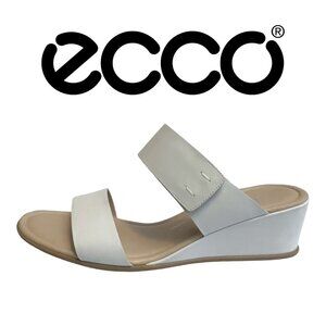 Ecco Shape 35‎ Wedge Sandal Wms Size 41 (US 10-10.5) Bright White Leather 250103